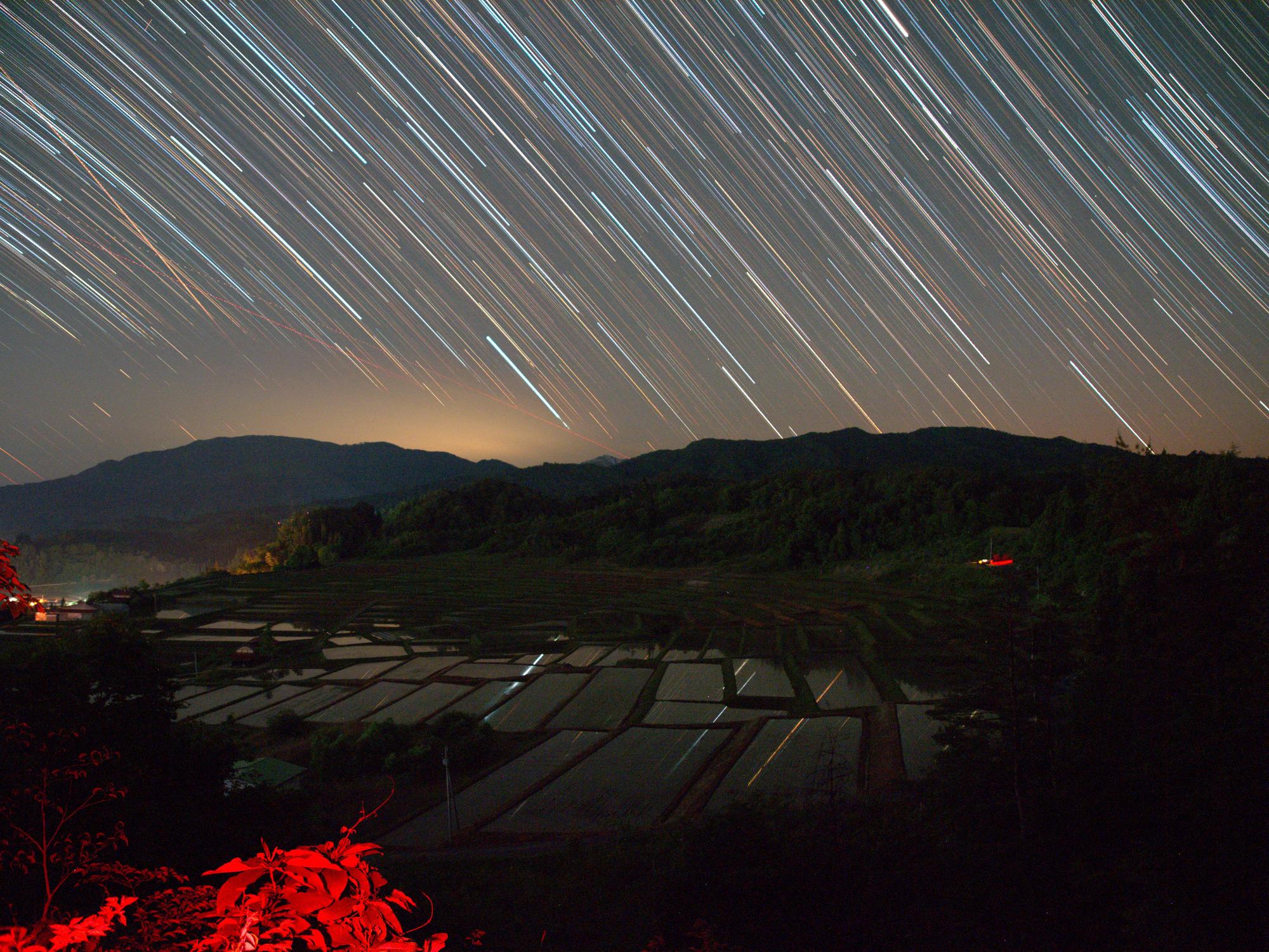 星降る椹平の棚田