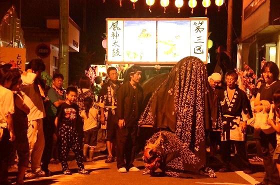 大谷風神祭の子供神楽の写真