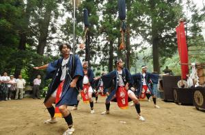 角田流八ツ沼獅子踊りの様子の写真