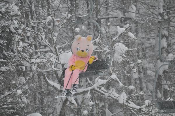 リフトに乗るウサヒの写真2
