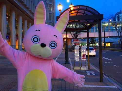 ウサヒと直行バスバス停