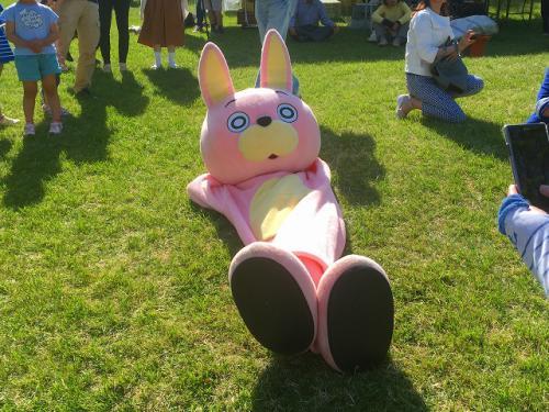 つつじ公園でのウサヒ