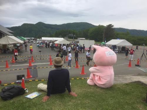 ゴール横のウサヒ