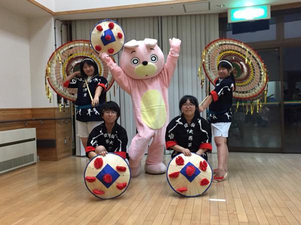 ふれあい荘、山形大学の花笠サークル四面楚歌さん、ウサヒ