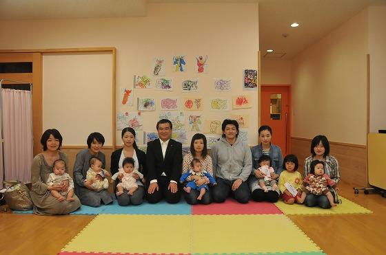 町長との記念撮影の写真