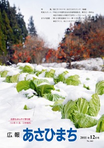 平成23年12月号 白菜もほんのり雪化粧(12月11日/三中地内)の写真