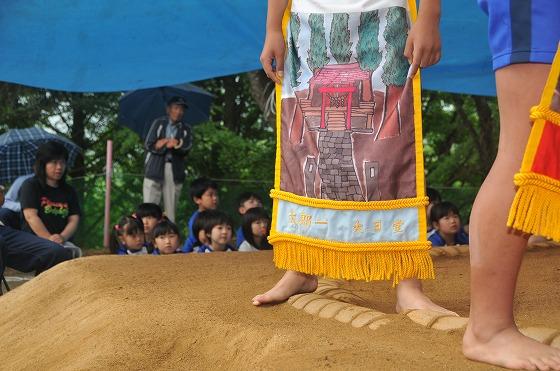 地域の見どころが描かれている化粧まわしの写真