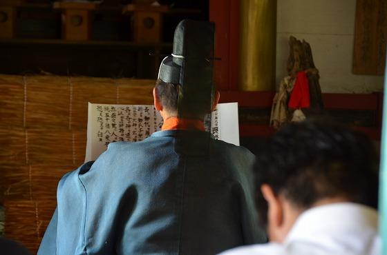 祝詞奏上の様子の写真