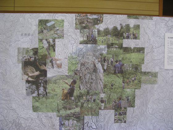 たまげい(仮)発表会で使用された立木周辺の地図の写真