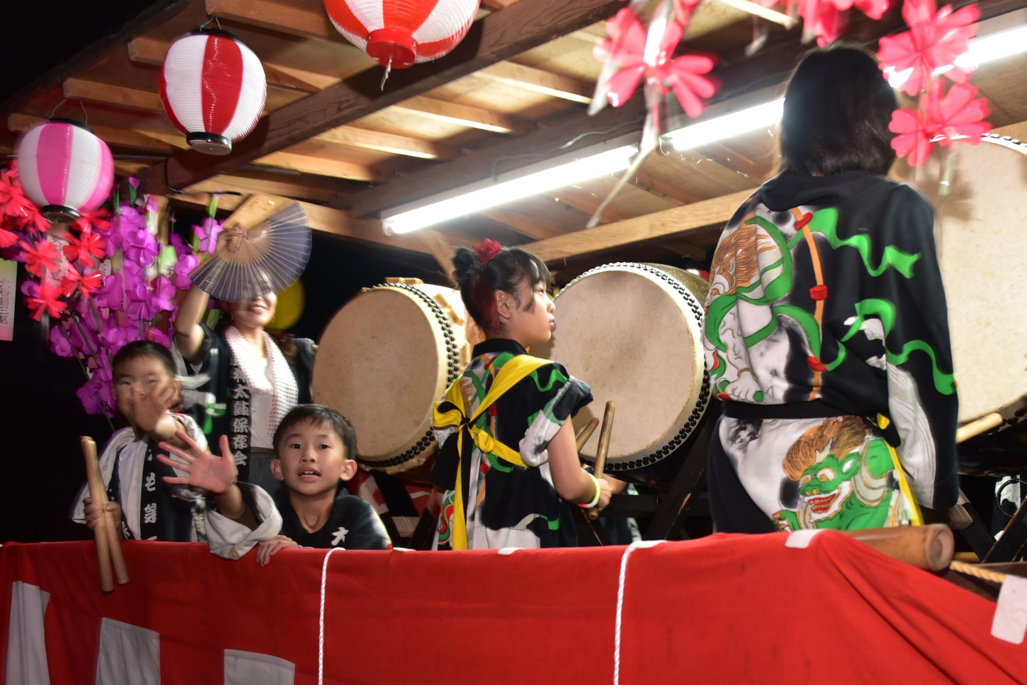 大谷第三区の子どもたちによる太鼓