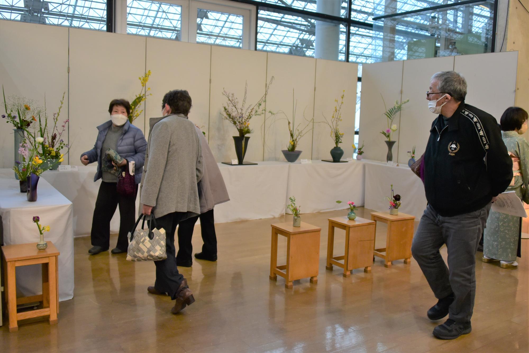 華道教室の展示ブース