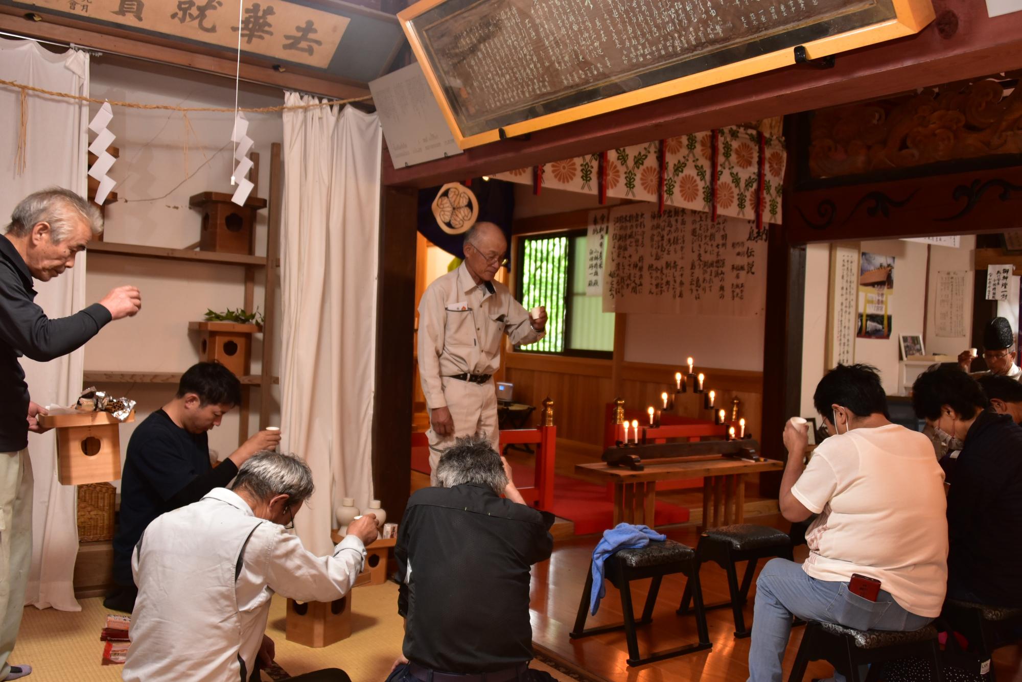 なおらいを行い神社を後にしました