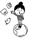 <町民の“1週間ブランディング運動”>(タイプ3)イラスト
