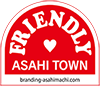 <メッセージ付きかまぼこ型>(FRIENDLY)ロゴ