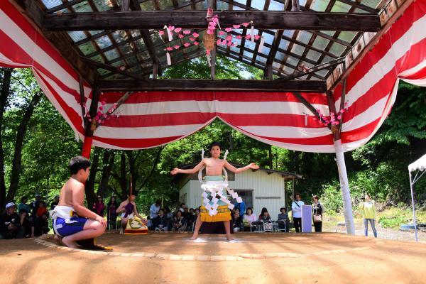 東の横綱の土俵入りの写真1