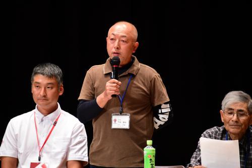 JA秋田ふるさとりんご部研究会増田支部長の千田誠治氏の様子の写真