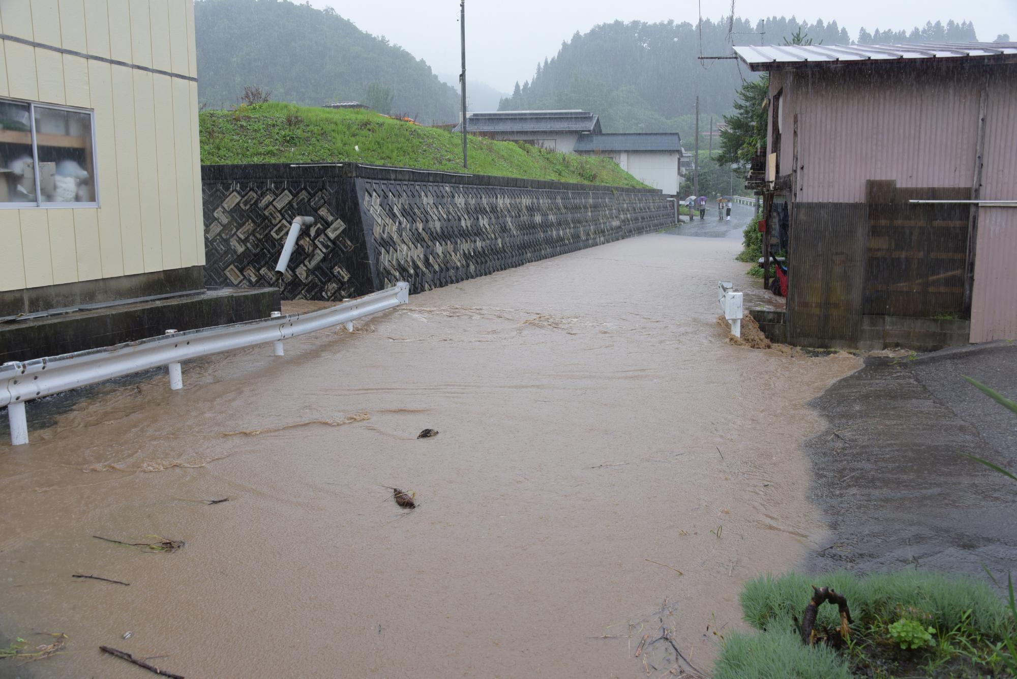 冠水する道