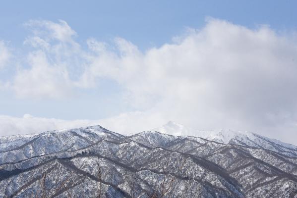 頂上からの朝日連峰