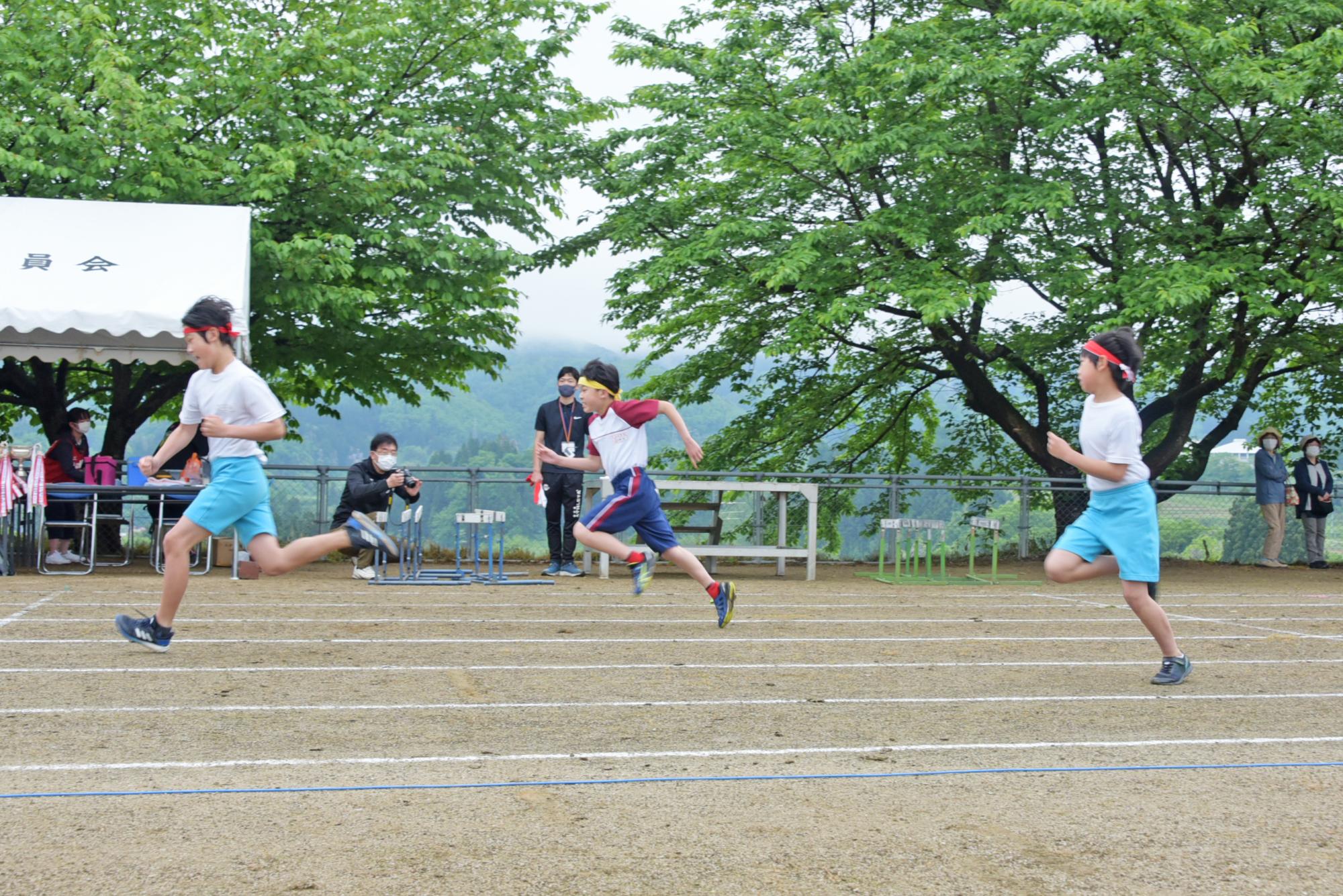 短距離走真横からの写真