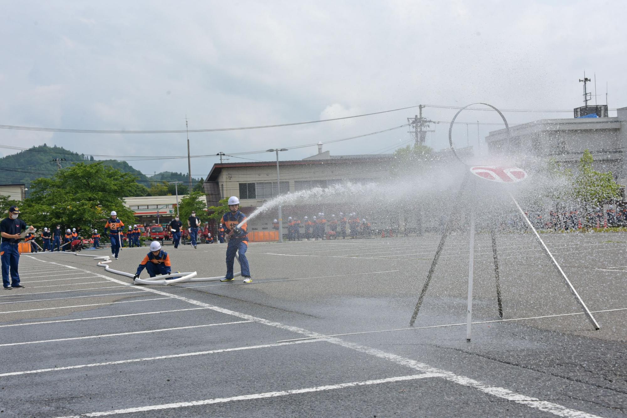 小型ポンプ操法の写真