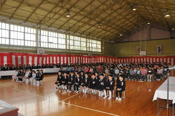 宮宿小学校の入学式の様子の写真