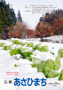 平成23年12月号 白菜もほんのり雪化粧（12月11日/三中地内）の写真