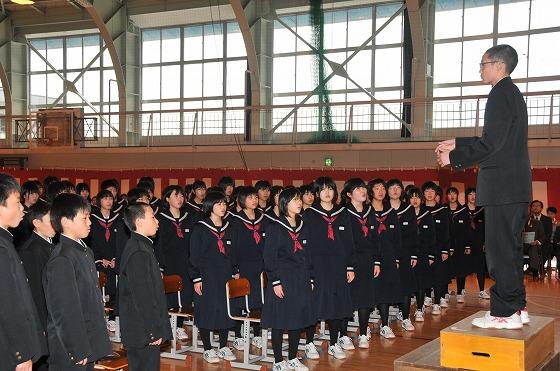 朝日中学校の入学式の様子の写真5