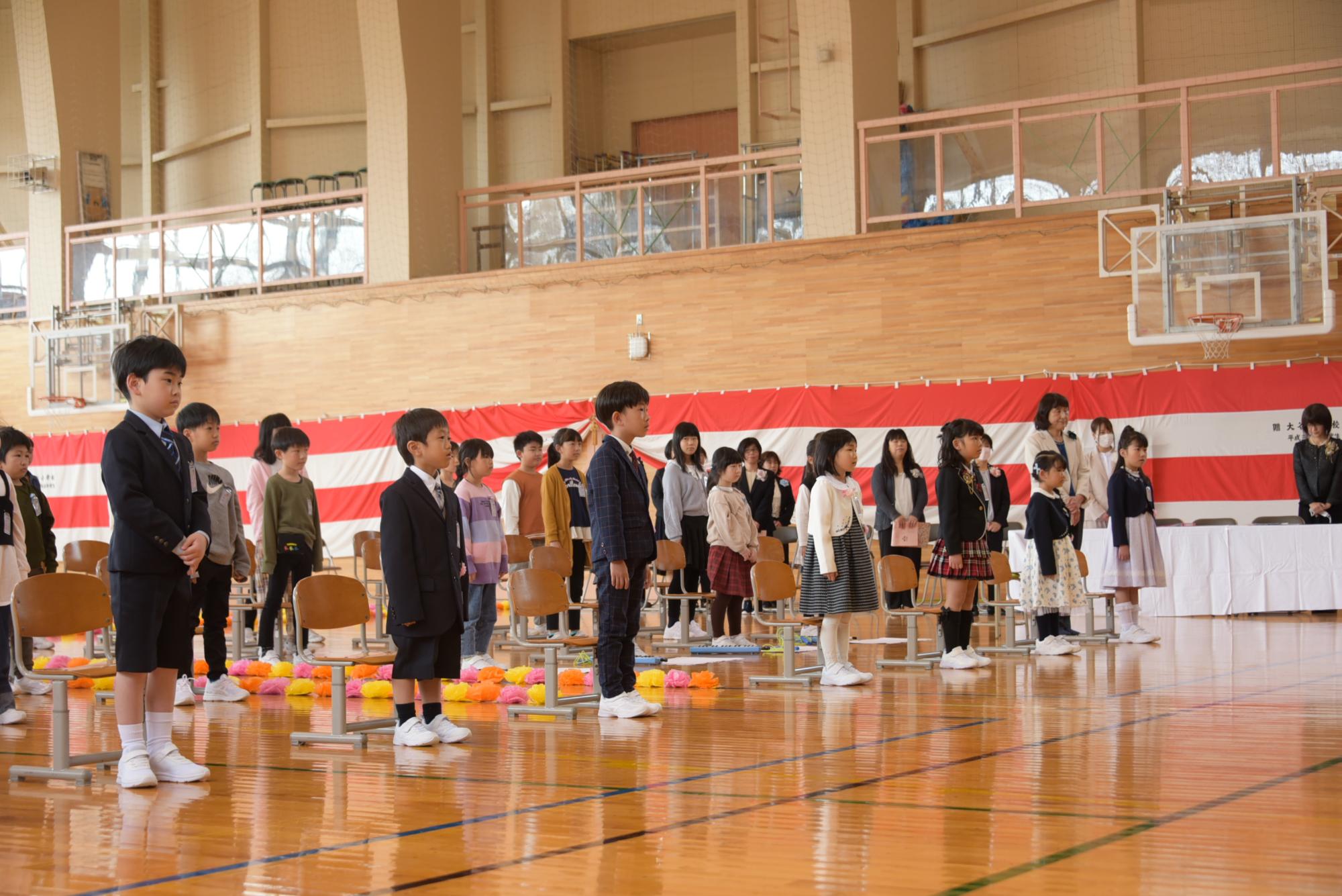 大谷小入学式の様子の写真1