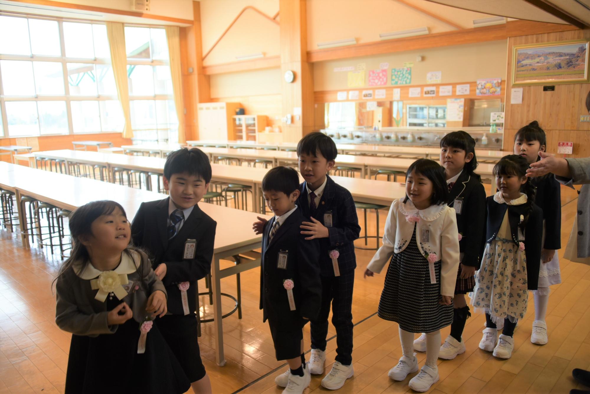 大谷小入学式の様子の写真9