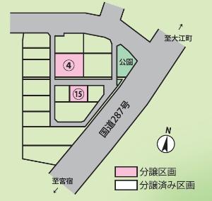 栗木沢住宅団地 区画図