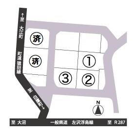 大谷東住宅団地の区画図面